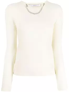 Топ с длинными рукавами pushBUTTON, желтый