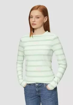 Топ с длинными рукавами QS, бирюзовый