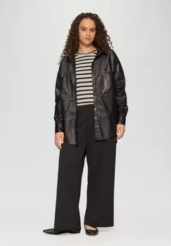 Топ с длинными рукавами QS, черный