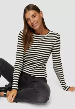 Топ с длинными рукавами QS, цвет Mottled Black