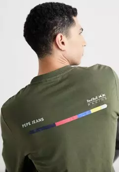 Топ с длинными рукавами RED BULL RACING COLOUR BALANCE LOGO LS TEE Pepe Jeans, хаки