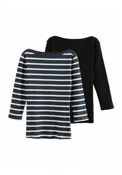 Топ с длинными рукавами REGULAR FIT BOAT NECK 2 PACK Friends Like These, черный
