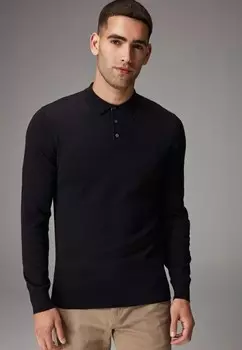 Топ с длинными рукавами REGULAR FIT Next, черный