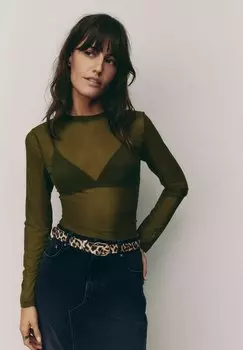 Топ с длинными рукавами REGULAR FIT Next, зеленый