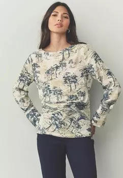 Топ с длинными рукавами REGULAR FIT RUCHED DETAIL Next, синий
