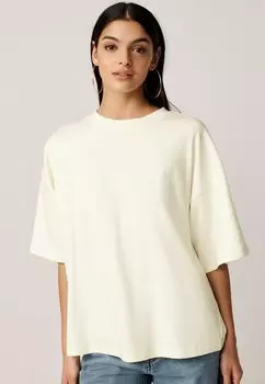 Топ с длинными рукавами RELAXED FIT CREW NECK Next, цвет ecru white