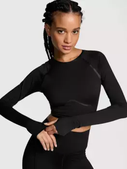 Топ с длинными рукавами Relay Pink, черный