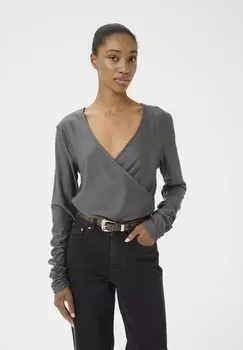 Топ с длинными рукавами RIFAGZ WRAP Gestuz, темно-серый