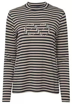 Топ с длинными рукавами RINGEL, LOGOPRINT, RUNDHALS LAURASN, темно-синий