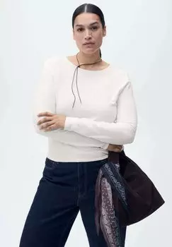 Топ с длинными рукавами RIRA Mango, кремовый