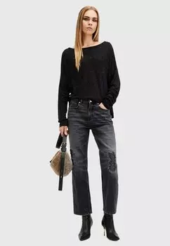 Топ с длинными рукавами RITA SHIMMER TEE AllSaints, черный