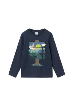 Топ с длинными рукавами ROADWAY Polarn O. Pyret, темно-синий