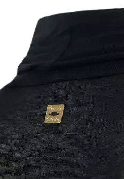 Топ с длинными рукавами RUCHED TURTLENECK Manila Grace, черный