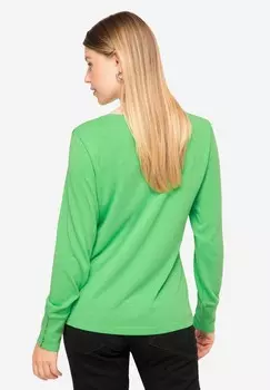 Топ с длинными рукавами RUNDHALS OEKO-TE LAURASN, светло-зеленый