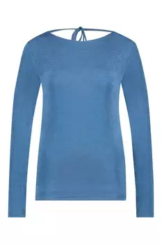Топ с длинными рукавами SAVANNAH WATERFALL BACK LONG SLEEVE Colourful Rebel, синий