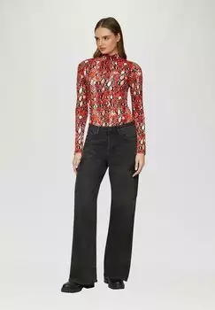 Топ с длинными рукавами SCHMAL GESCHNITTENES s.Oliver, оранжевый