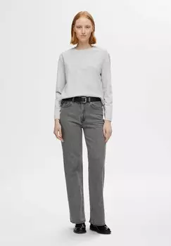 Топ с длинными рукавами Selected Femme, серый