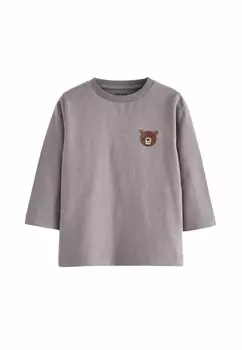 Топ с длинными рукавами SEMI PLAIN REGULAR FIT Next, серый