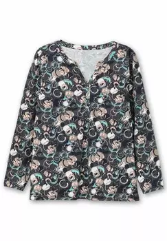 Топ с длинными рукавами Sheego, антрацит