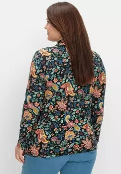 Топ с длинными рукавами Sheego, черный