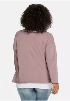 Топ с длинными рукавами Sheego, светло-розовый