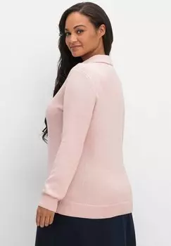 Топ с длинными рукавами Sheego, светло-розовый