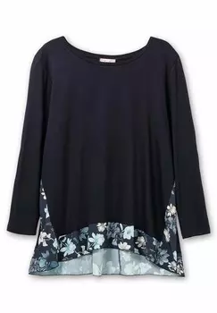 Топ с длинными рукавами Sheego, темно-синий