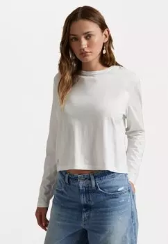 Топ с длинными рукавами SHRUNKEN FIT JERSEY LONG SLEEVE TEE Polo Ralph Lauren, кремовый