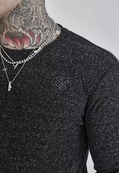 Топ с длинными рукавами SIKSILK, черный