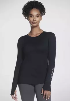 Топ с длинными рукавами Skechers Sport, черный