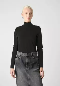 Топ с длинными рукавами SLFMANJA HIGH NECK Selected, черный