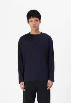 Топ с длинными рукавами SLHLOOSEOSCAR O NECK TEE Selected Homme, темно-синий