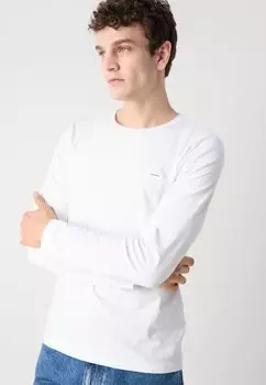 Топ с длинными рукавами SLIM FIT Calvin Klein, белый