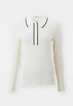 Топ с длинными рукавами SLIM GANT, кремовый