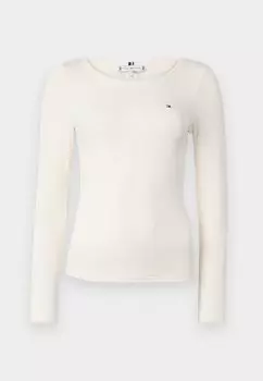 Топ с длинными рукавами SLIM Tommy Hilfiger, молочный