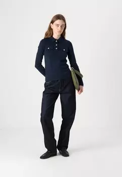 Топ с длинными рукавами SLIM Tommy Hilfiger, темно-синий