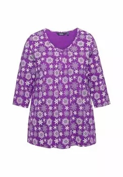 Топ с длинными рукавами SNOWFLAKE 3/4 SLEEVE Ulla Popken, фиолетовый