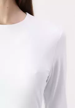 Топ с длинными рукавами SOFT MATTE CREW Abercrombie & Fitch, белый