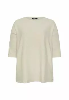 Топ с длинными рукавами SOFT TOUCH BUTTON Yours Clothing, бежевый