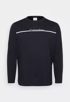Топ с длинными рукавами SPLIT LINE LOGO Calvin Klein, черный