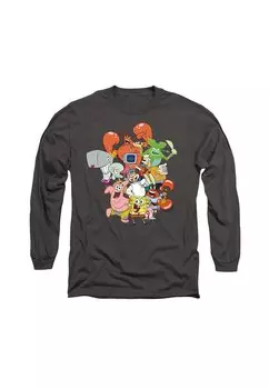 Топ с длинными рукавами SPONGEBOB THE WHOLE GANG Cotton Soul, антрацит