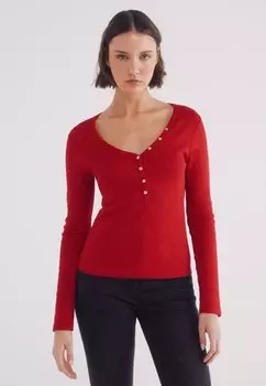 Топ с длинными рукавами Springfield, красный