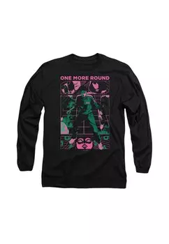 Топ с длинными рукавами SQUID GAME ONE MORE ROUND ANIME NETFLIX, черный
