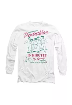 Топ с длинными рукавами SQUID GAME PENTATHLON RACE COMIC NETFLIX, белый