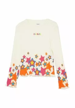 Топ с длинными рукавами STAR Desigual, белый