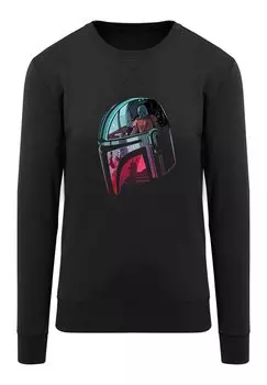 Топ с длинными рукавами STAR WARS THE MANDALORIAN HELMET REFLECTION F4NT4STIC, черный
