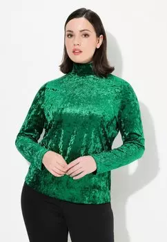 Топ с длинными рукавами STEHKRAGEN Ulla Popken, зеленый
