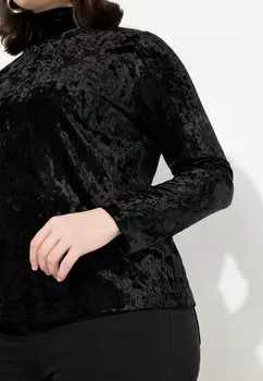 Топ с длинными рукавами STEHKRAGEN Ulla Popken, черный