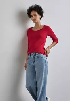 Топ с длинными рукавами Street One, цвет Mottled Dark Red