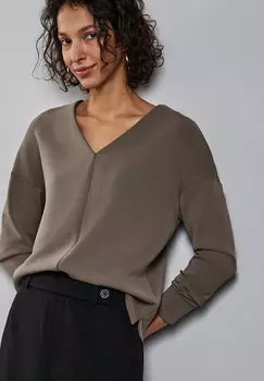 Топ с длинными рукавами Street One, коричневый